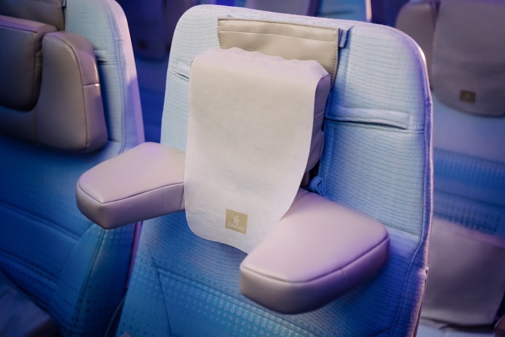 Emirates' new U-Dream headrest gives Economy Class passengers proper neck and head support on long-haul flights.