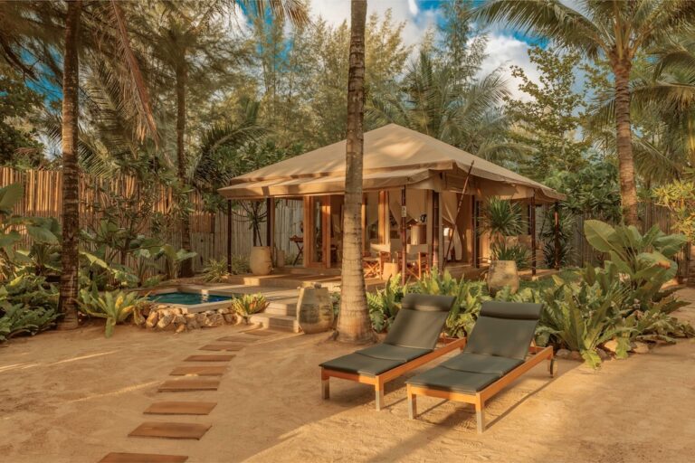 Steps from Bangtao Beach, Twinpalms Tented Camp Phuket blends safari-style canvas suites with barefoot luxury, delivering one of the island's most romantic, adults-only escapes.