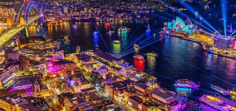 Sydney's harbour turns to light for 23 nights each year. Here's what to prioritise at Vivid Sydney 2027, and what first-time visitors ask most.