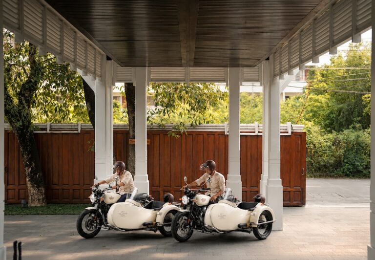 137 Pillars House Chiang Mai has launched a private sidecar excursion through the Old City's back lanes, tracing the hotel's teak-trade origins.