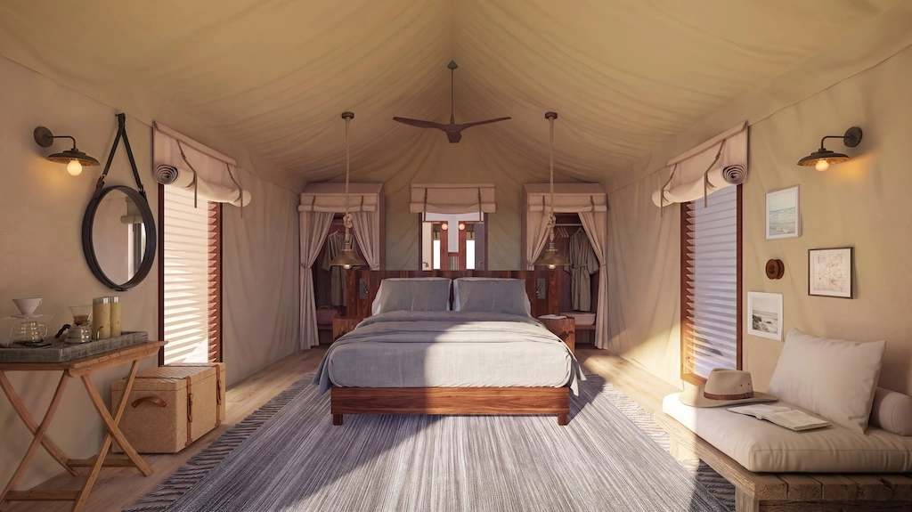 Remote Western Australia coastal camp Sal Salis Ningaloo Reef will reopen in March with exciting new-look tents and public spaces.