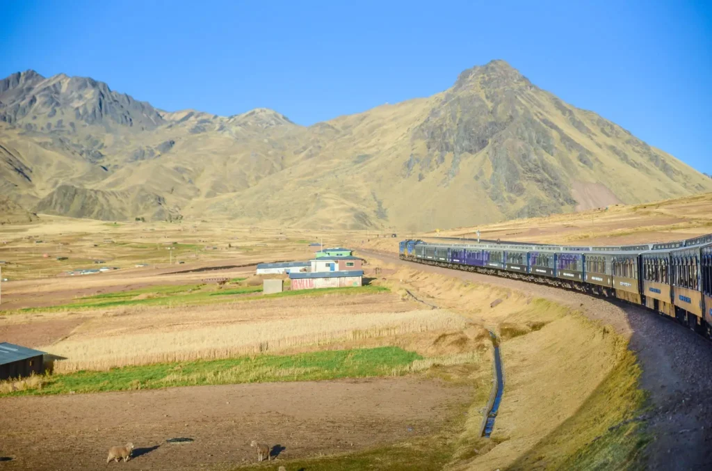 Belmond Andean Explorer crossing the Peruvian Altiplano