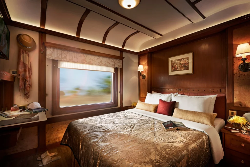 Deluxe cabin aboard the Deccan Odyssey