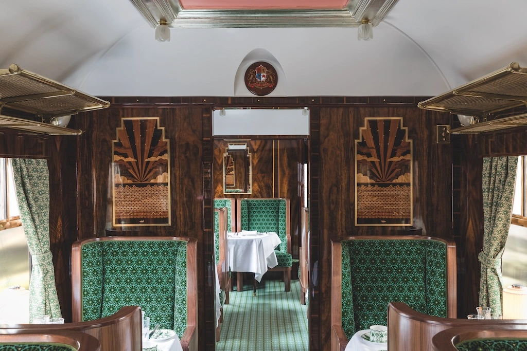 Cygnus carriage on the British Pullman, redesigned by Wes Anderson
