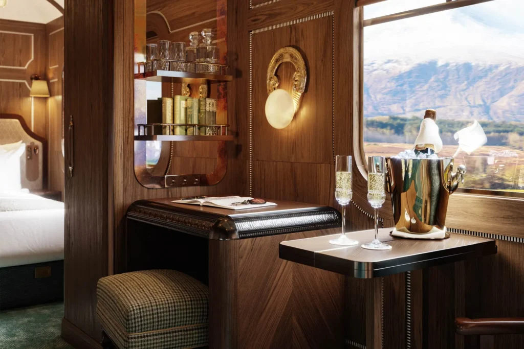 Vintage cabin aboard the Venice Simplon-Orient-Express
