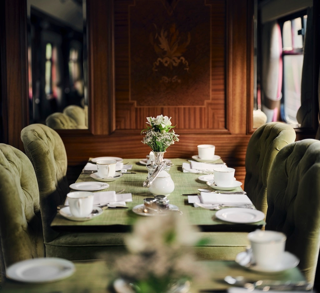 dining aboard the Britannic Explorer