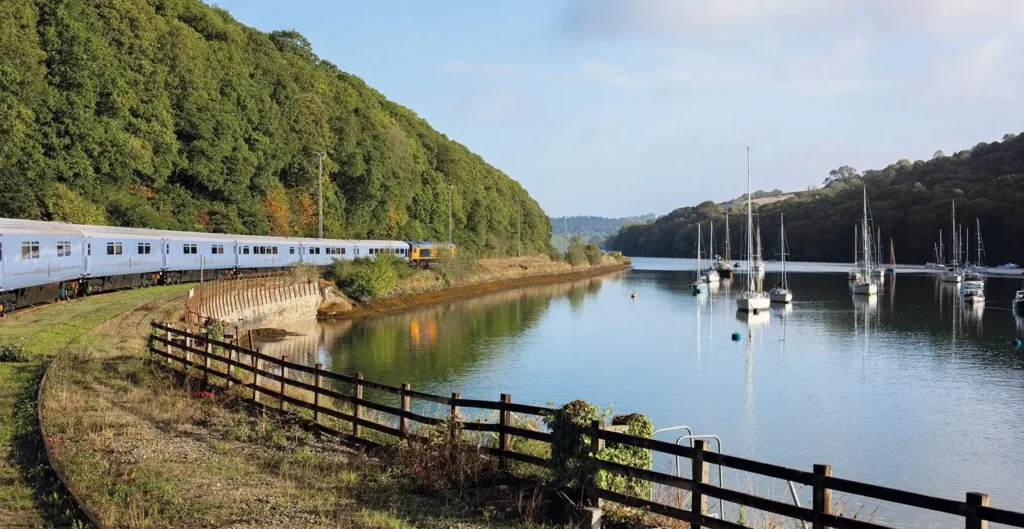 Belmond’s Britannic Explorer travelling through the British countryside